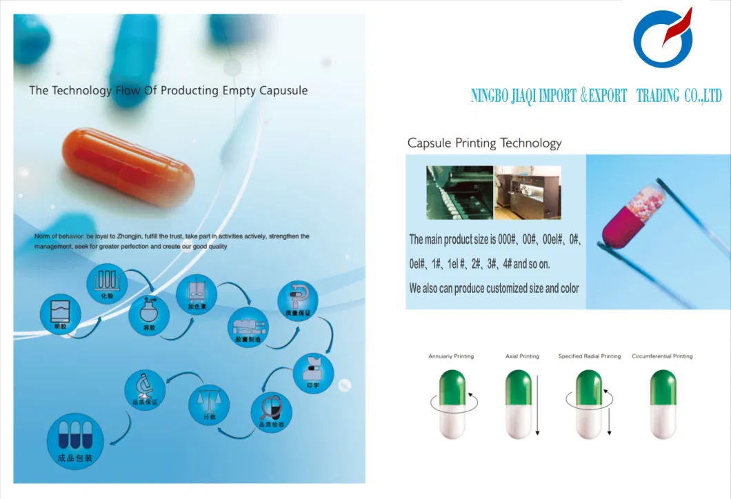 Industry Leading High Quality Size000 Halal Vegetable/Gelatin Material Gel Capsule/Empty Clean Capsule